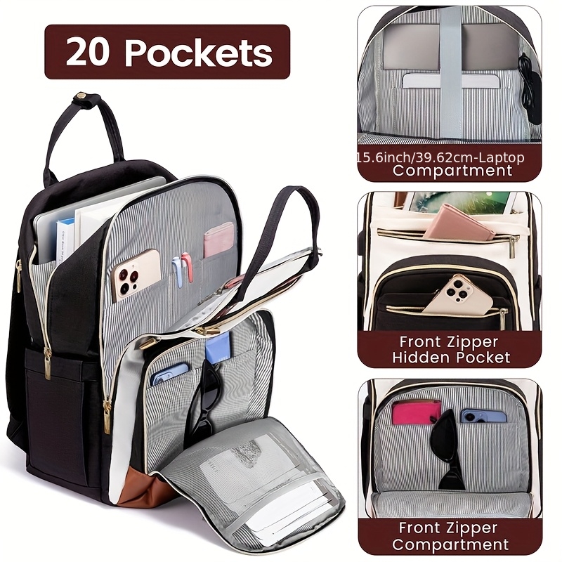 Embroidery Bag - Tas Ransel Laptop Wanita Dua Warna,