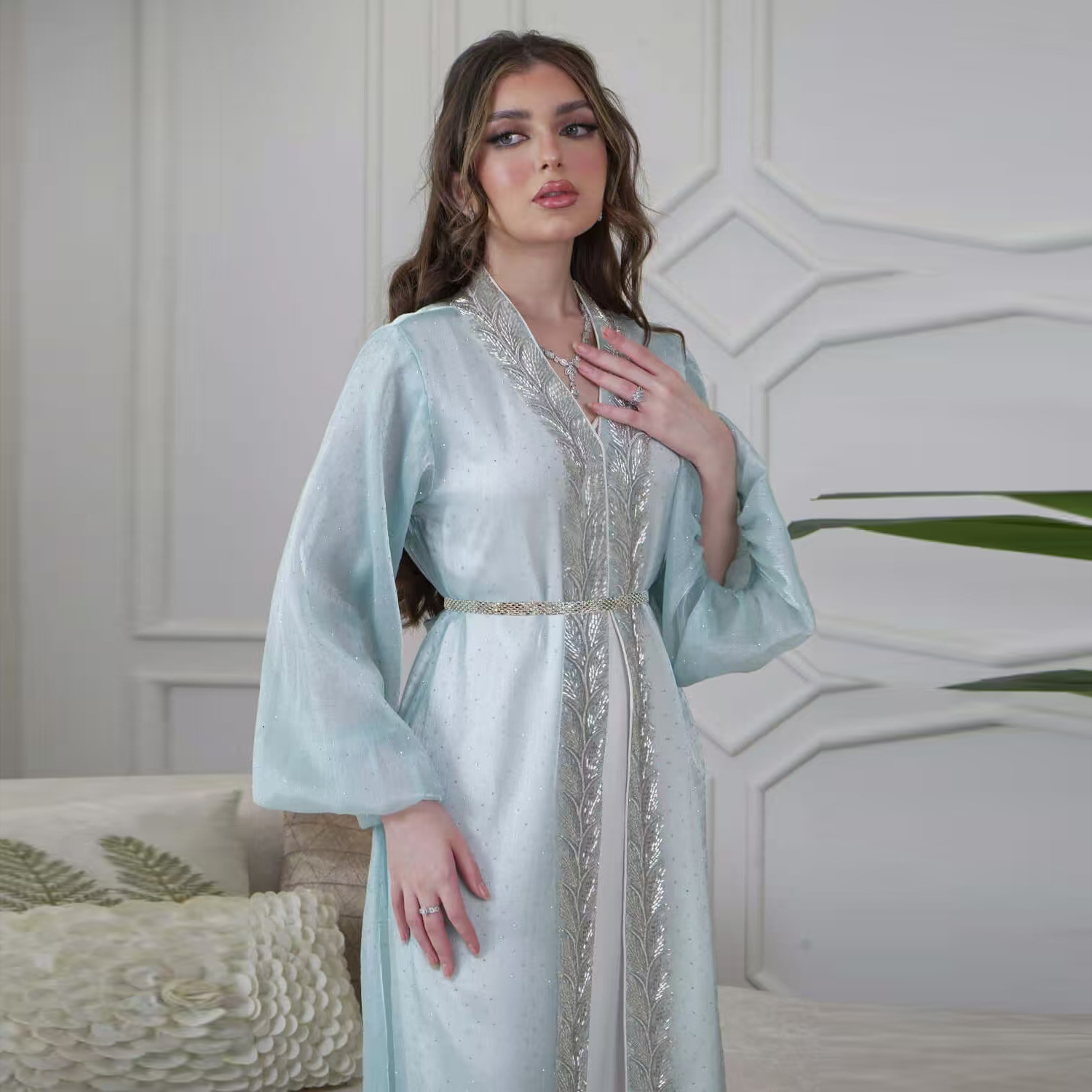 Idul Fitri Djellaba Kimono Car - Embroidery Kebaya ulasan dan harga