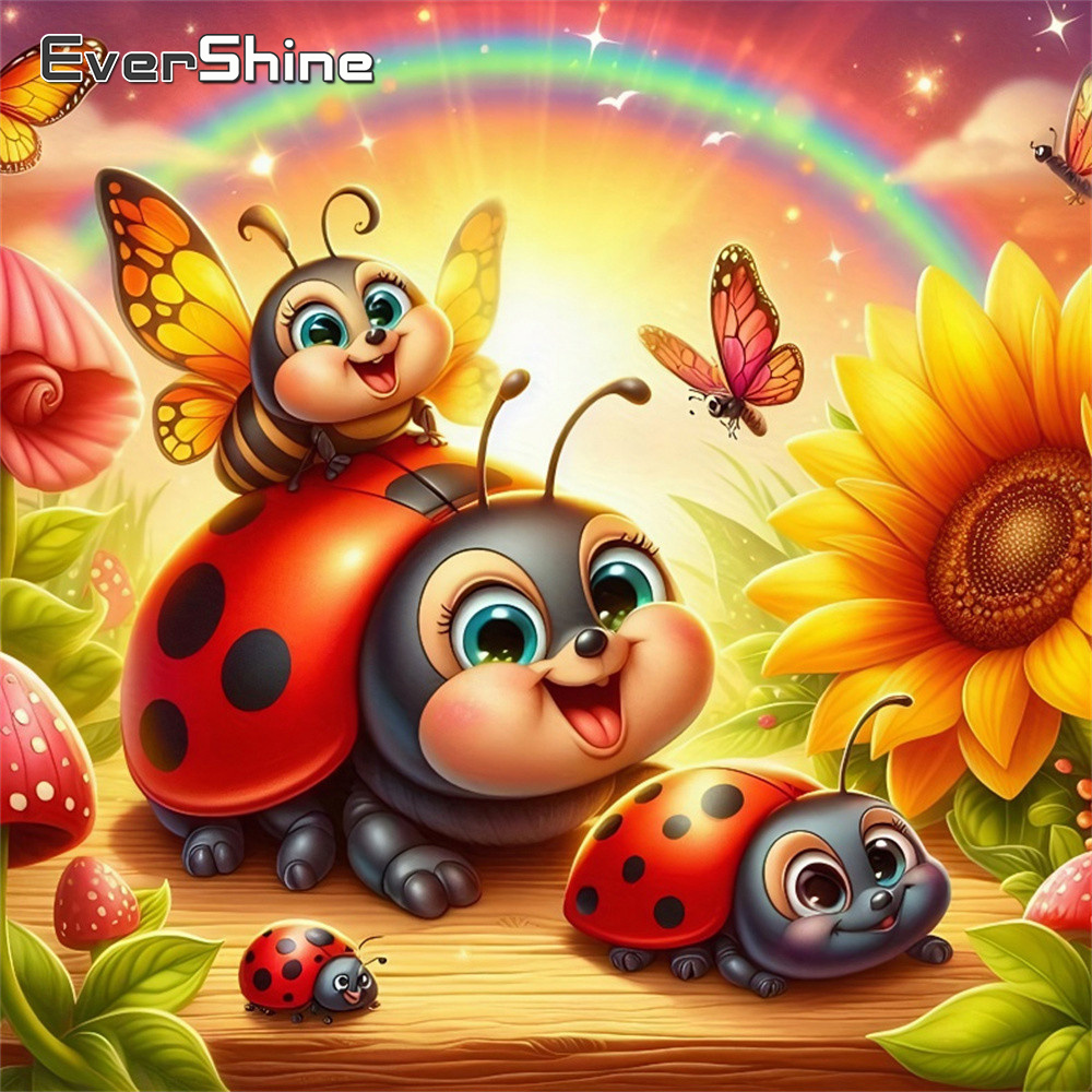 Mosaik Berlian Evershine Motif - Embroidery Lady Bug ulasan dan harga