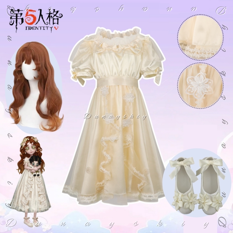 Sepatu Kostum Cosplay Identity - Embroidery Yellow Dress ulasan dan harga