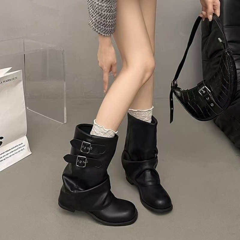 Sepatu Bot Wanita Hitam Model  - Embroidery Garments ulasan dan harga