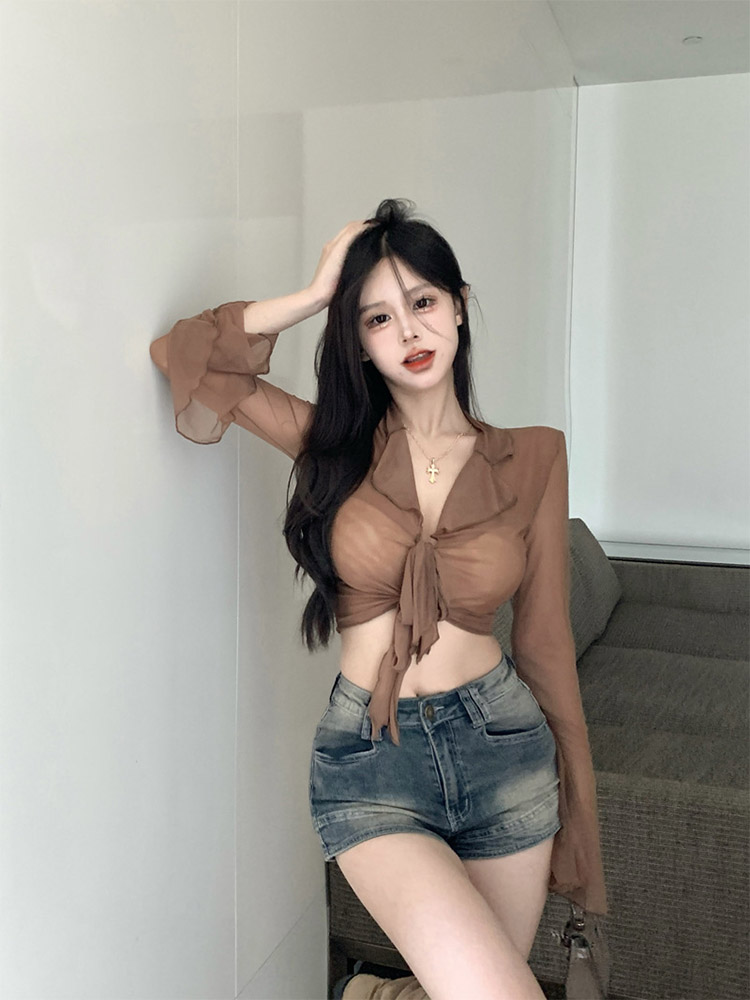 Blus lengan Flare panjang untu - Embroidery Online ulasan dan harga