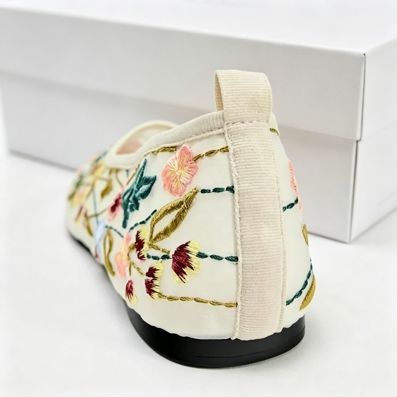 Sepatu Flat Balet Jaring Ujung - Embroidery Meaning ulasan dan harga