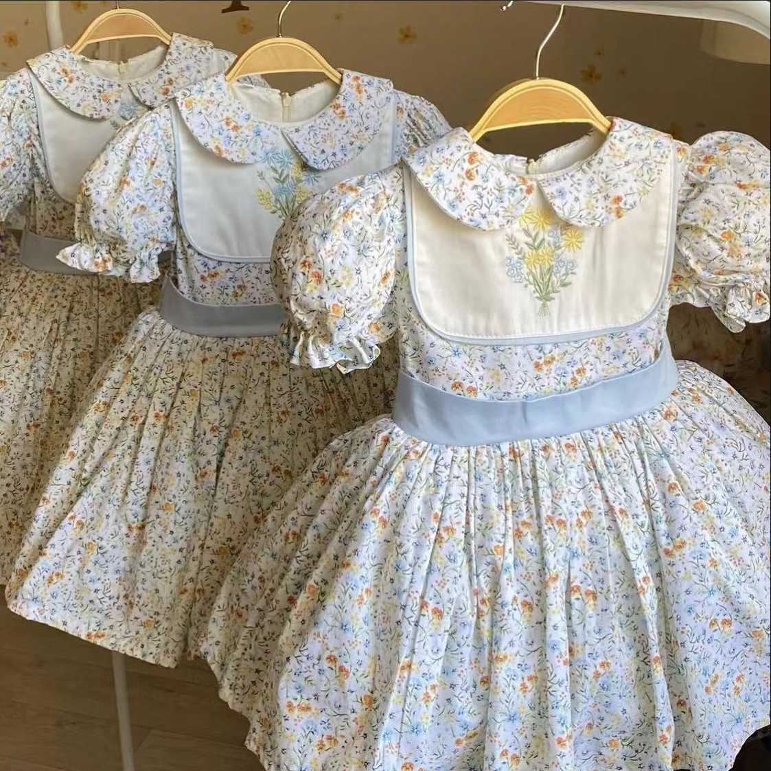 Gaun Bunga Kuning Putri Vintag - Embroidery Yellow Dress ulasan dan harga