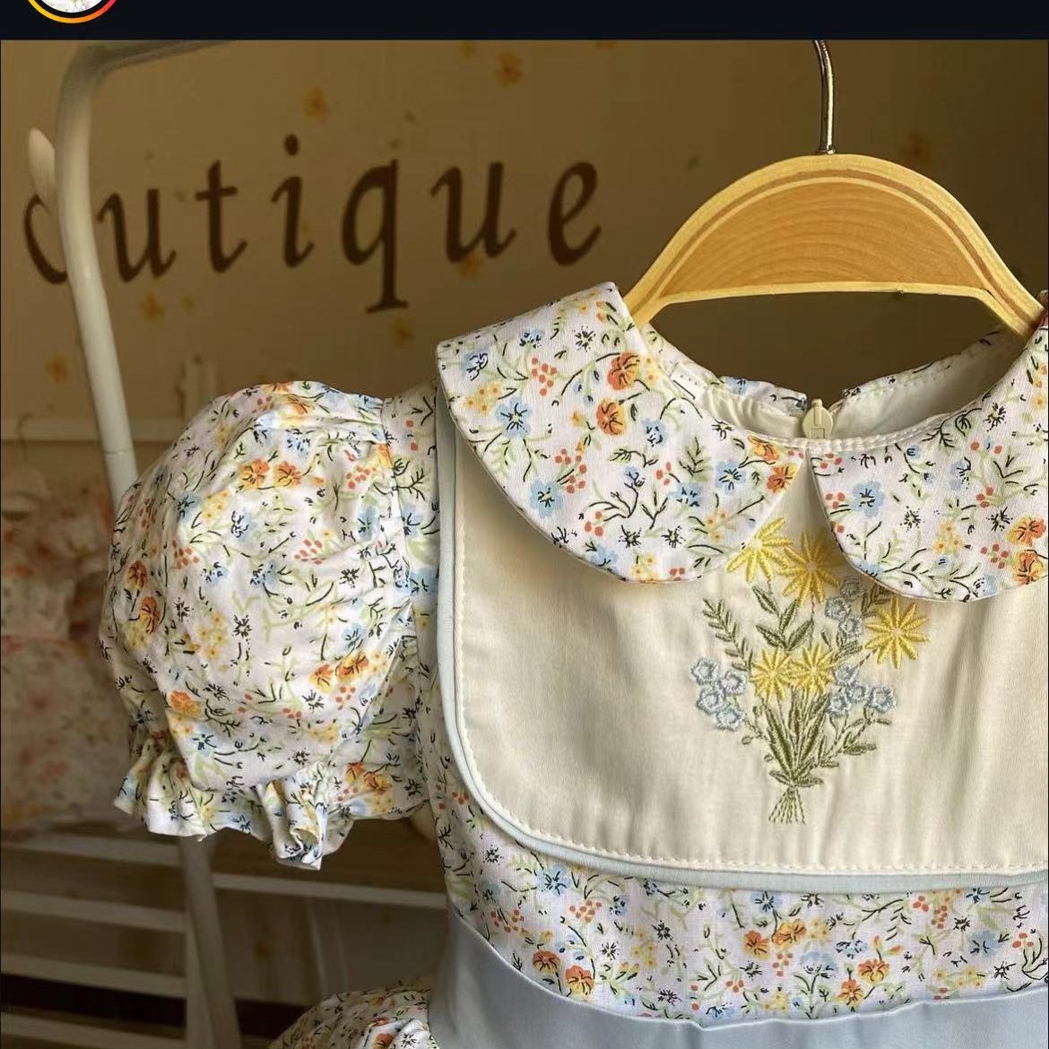 Gaun Bunga Kuning Putri Vintag - Embroidery Yellow Dress ulasan dan harga