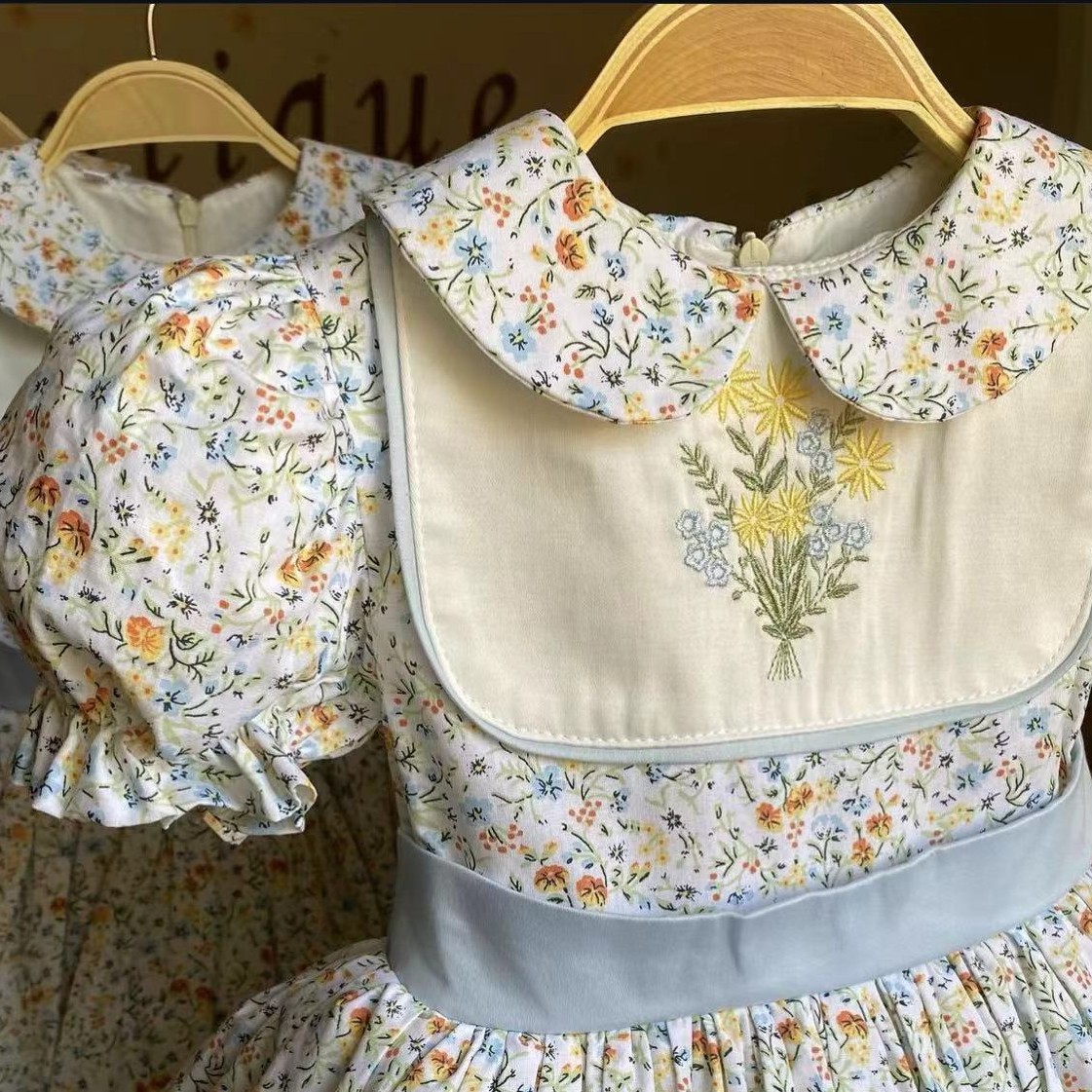 Gaun Bunga Kuning Putri Vintag - Embroidery Yellow Dress ulasan dan harga