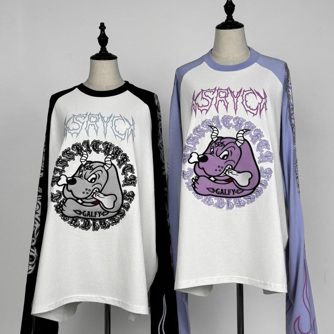 Kaos Lengan Panjang Y2K Gaya H - Embroidery Cotton Shirt ulasan dan harga