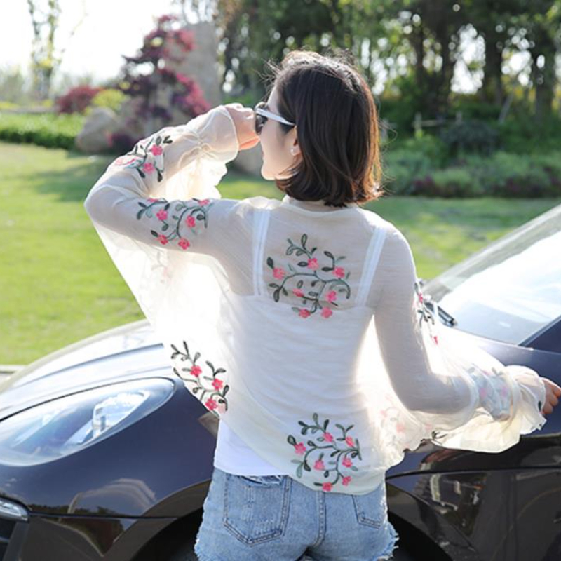 2025 musim panas baru wanita k - Embroidery Cotton Shirt ulasan dan harga